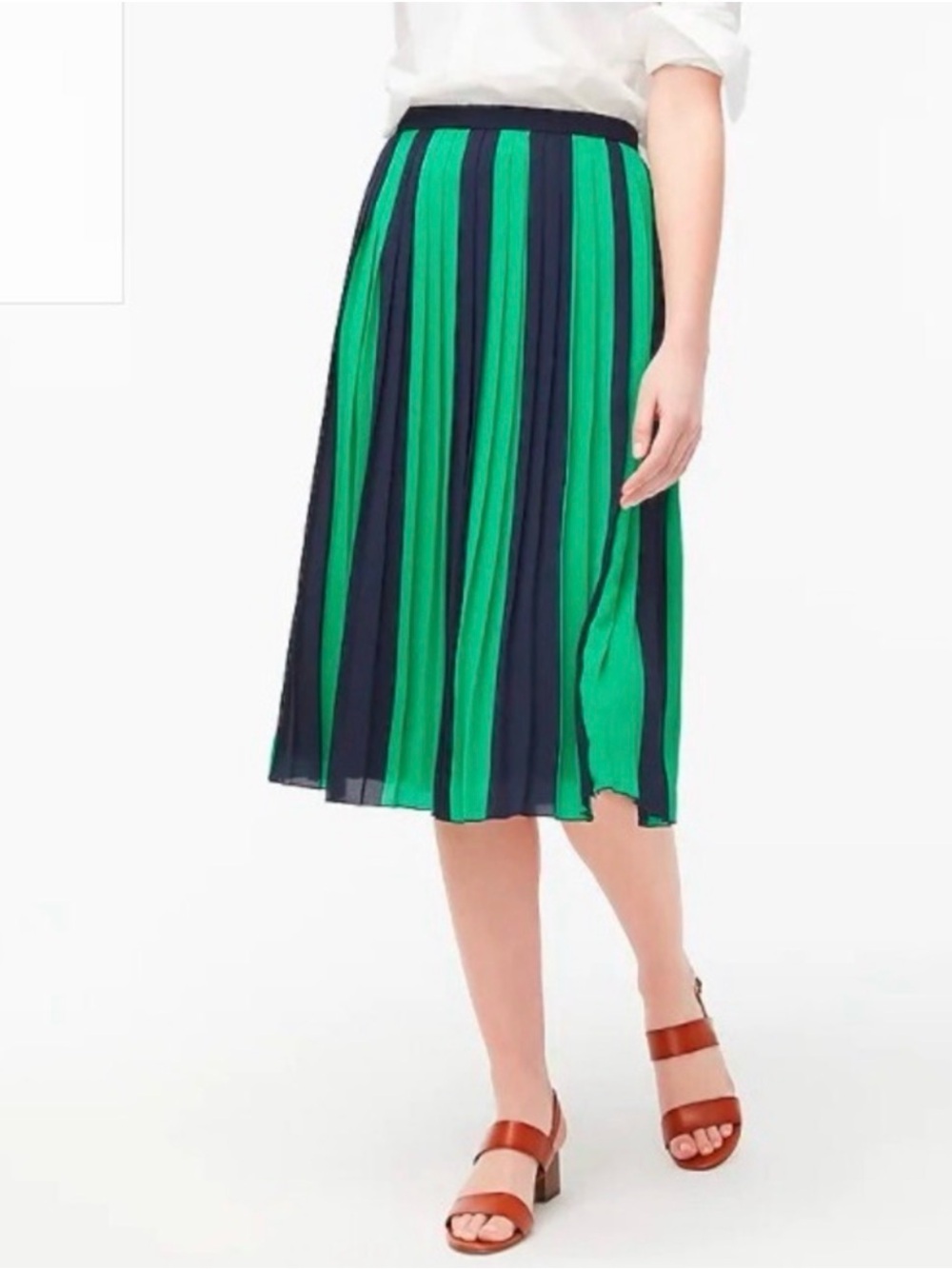 JCrew Factory Pleated Midi Skirt (8) - Picture 2 of 2